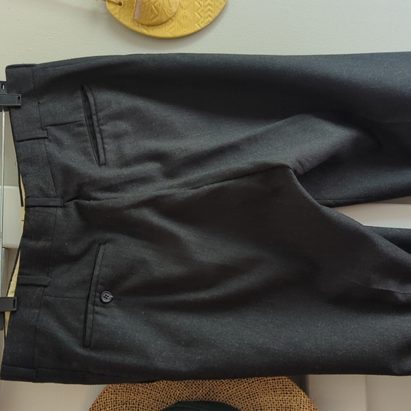 Vintage EAGLE Dark Grey Wool Dress Pants 38X32 - Picture 4 of 7